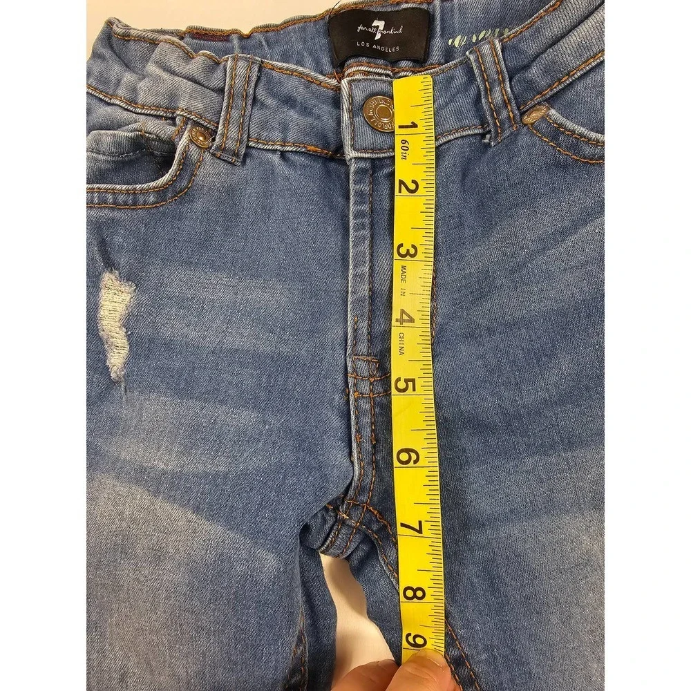 7 for all mankind girls size 8 jeans adjustable waist ankle midrise